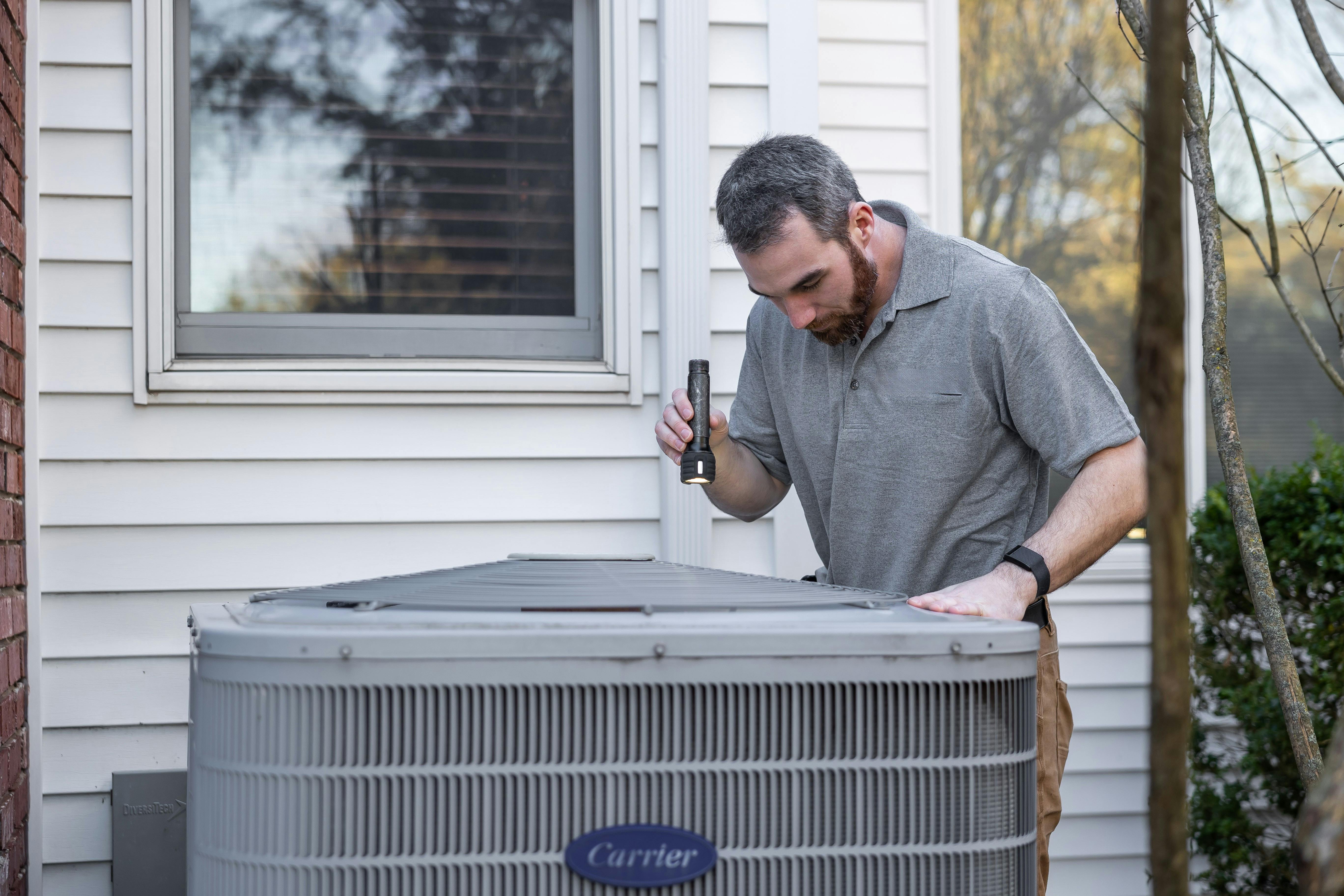 Properly sized central air conditioner installation by Dalton Heating and Cooling at a Greater Rochester home